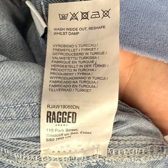 The Ragged Priest Light‎ Blue Straight Leg Combat Carpenter Denim Jeans 26" - Picture 8 of 8